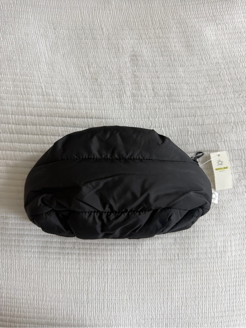 Aerie Black Puffer Cosmetic Makeup Pouch